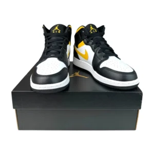 Boty Air Jordan 1 Mid White Pollen Black (GS)