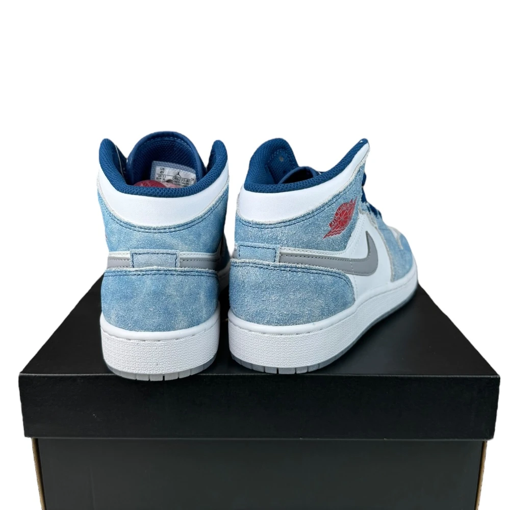 Air Jordan 1 Mid French Blue Fire Red