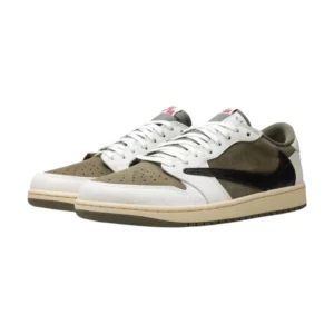 Bota Jordan 1 Low OG Travis Scott Medium Olive