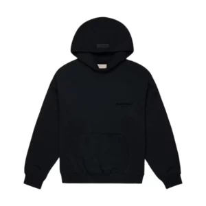 Mikina Fear of God Essentials Pullover Chest Logo Hoodie Stretch Limo/Black