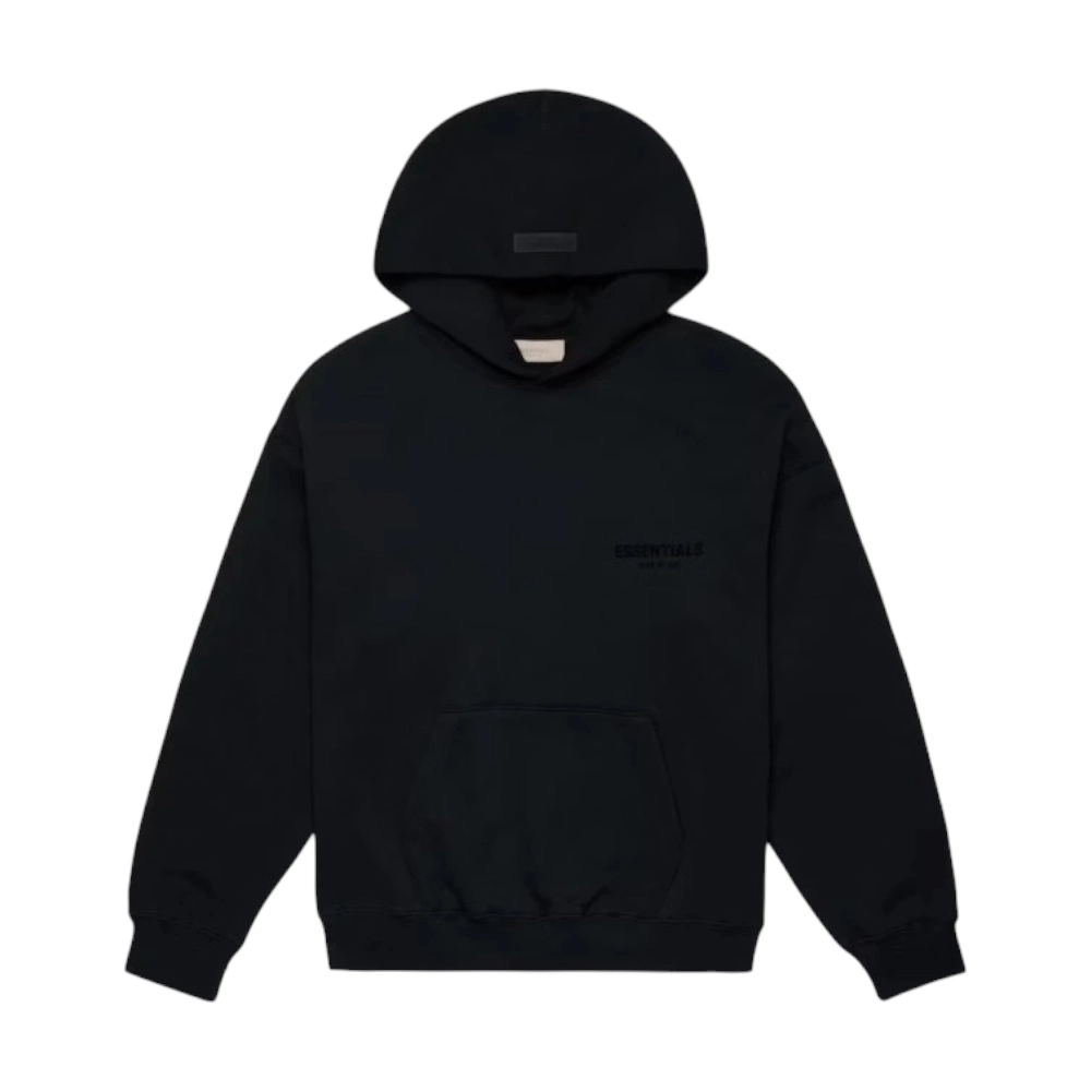 Mikina Fear of God Essentials Pullover Chest Logo Hoodie Stretch Limo/Black