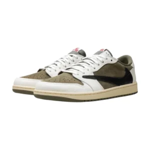 Bota Jordan 1 Low OG Travis Scott Medium Olive