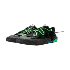 Bota Nike Blazer Low Off-White Black Electro Green