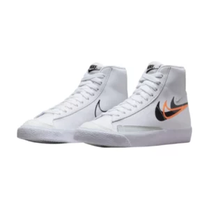 Bota Nike Blazer Mid White Black Bright Mandarin (GS)