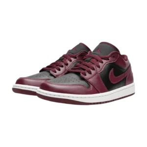 Bota Jordan 1 Low Black Dark Beetroot (Women's)
