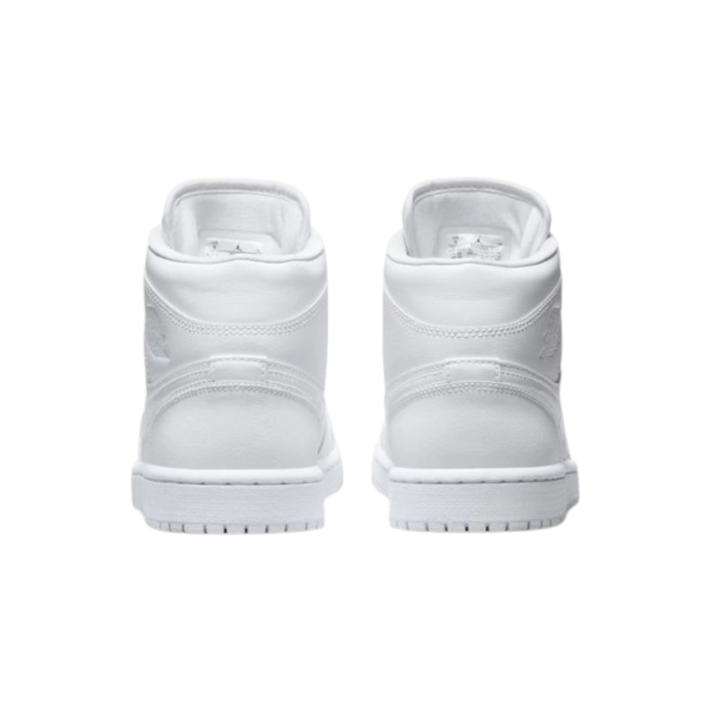 Bota Jordan 1 Mid Triple White
