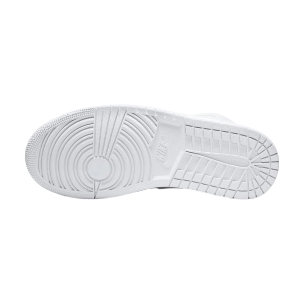 Bota Jordan 1 Mid Triple White