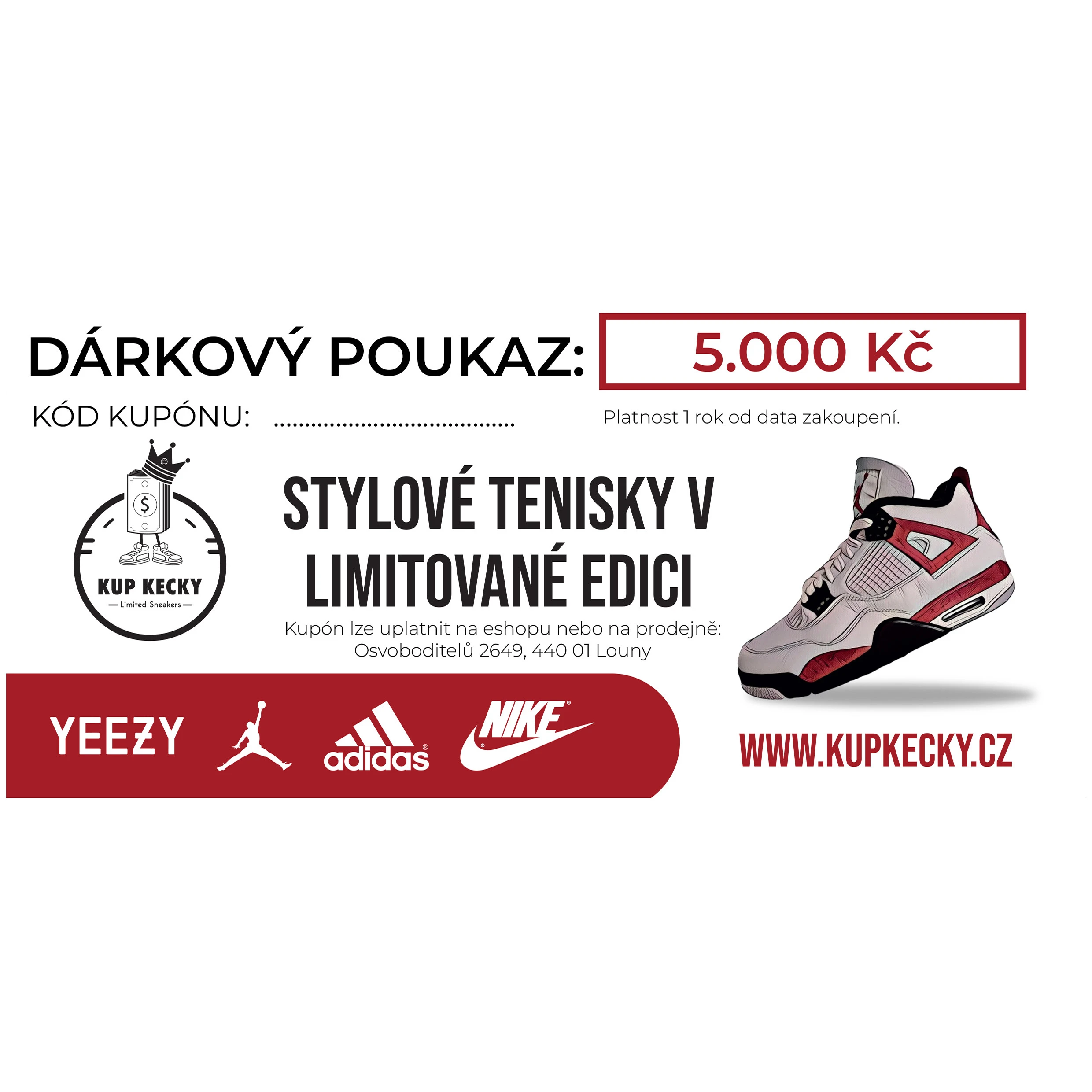 Dárkový poukaz v hodnotě 5000 Kč