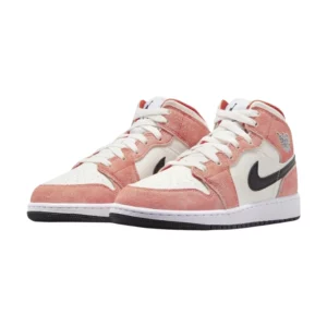 Bota Jordan 1 Mid SE Orange Suede (GS)