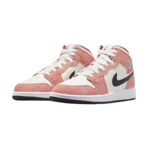 Bota Jordan 1 Mid SE Orange Suede (GS)