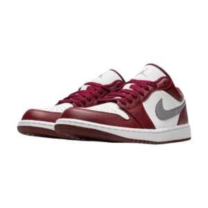 Bota Jordan 1 Low White Bordeaux