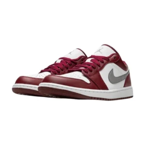Bota Jordan 1 Low White Bordeaux