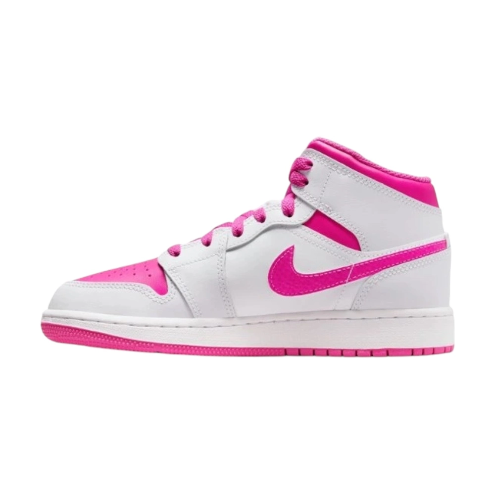 Bota Jordan 1 Mid Fire Pink (GS)
