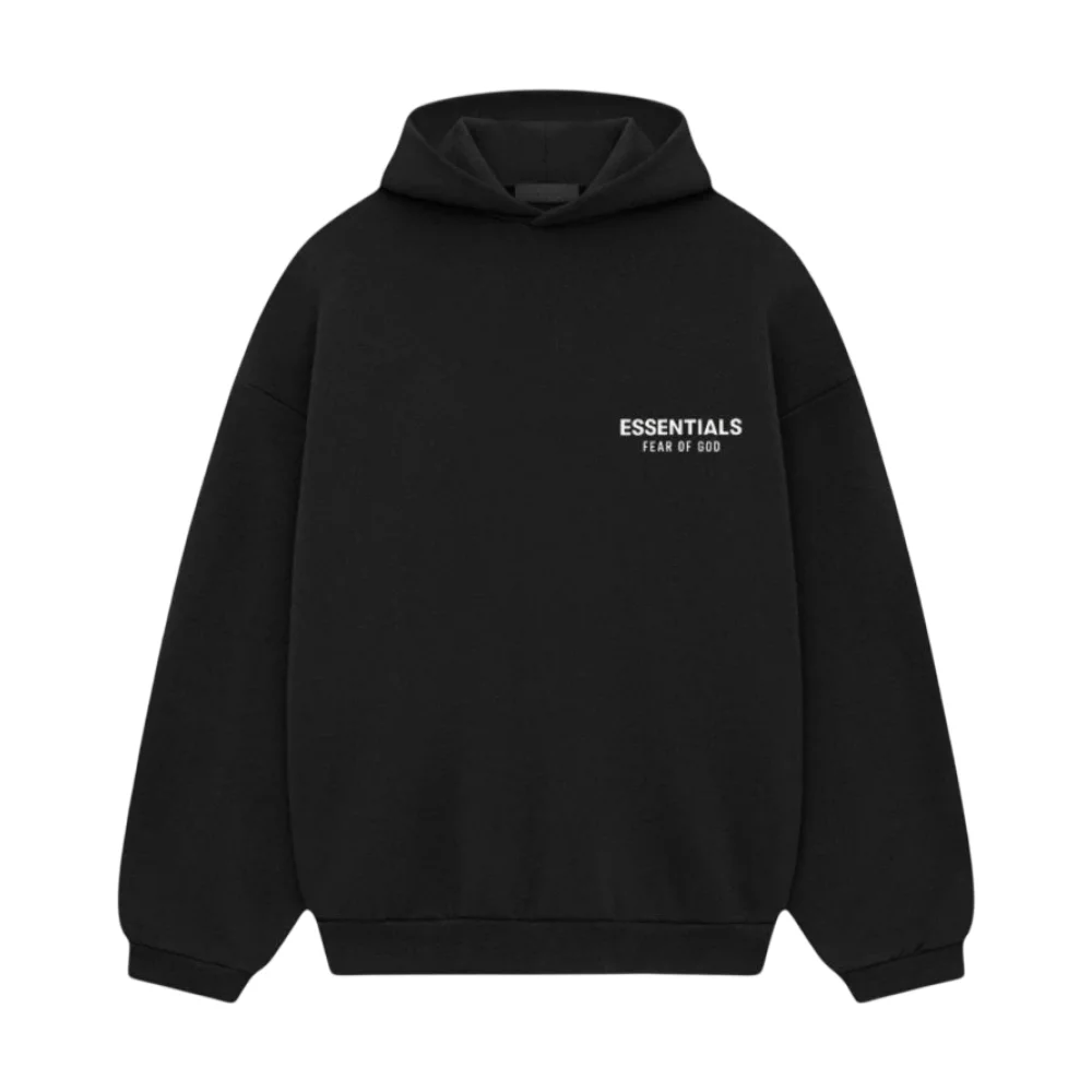 Bota Fear of God Essentials Fleece Hoodie Black (FW24)