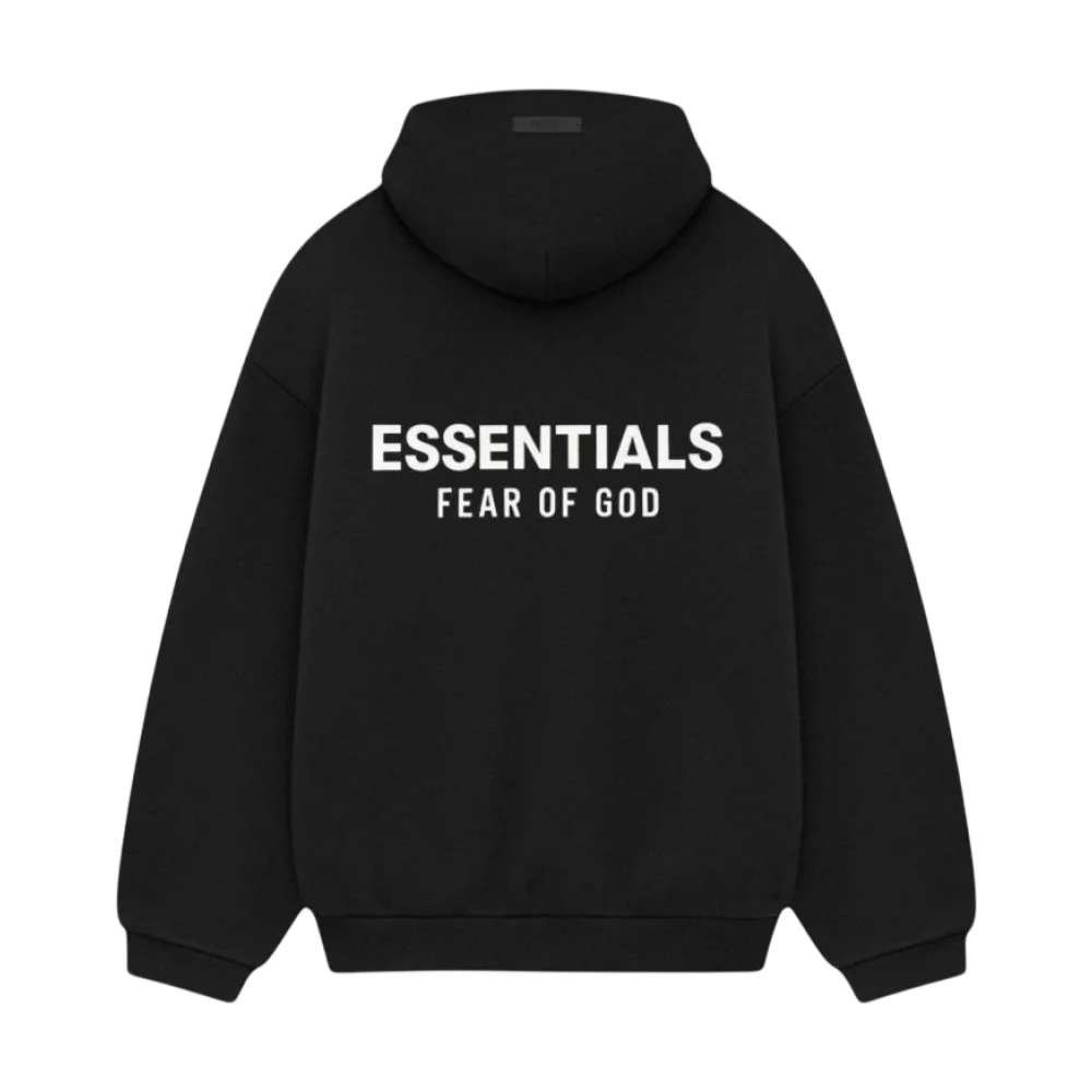 Bota Fear of God Essentials Fleece Hoodie Black (FW24)