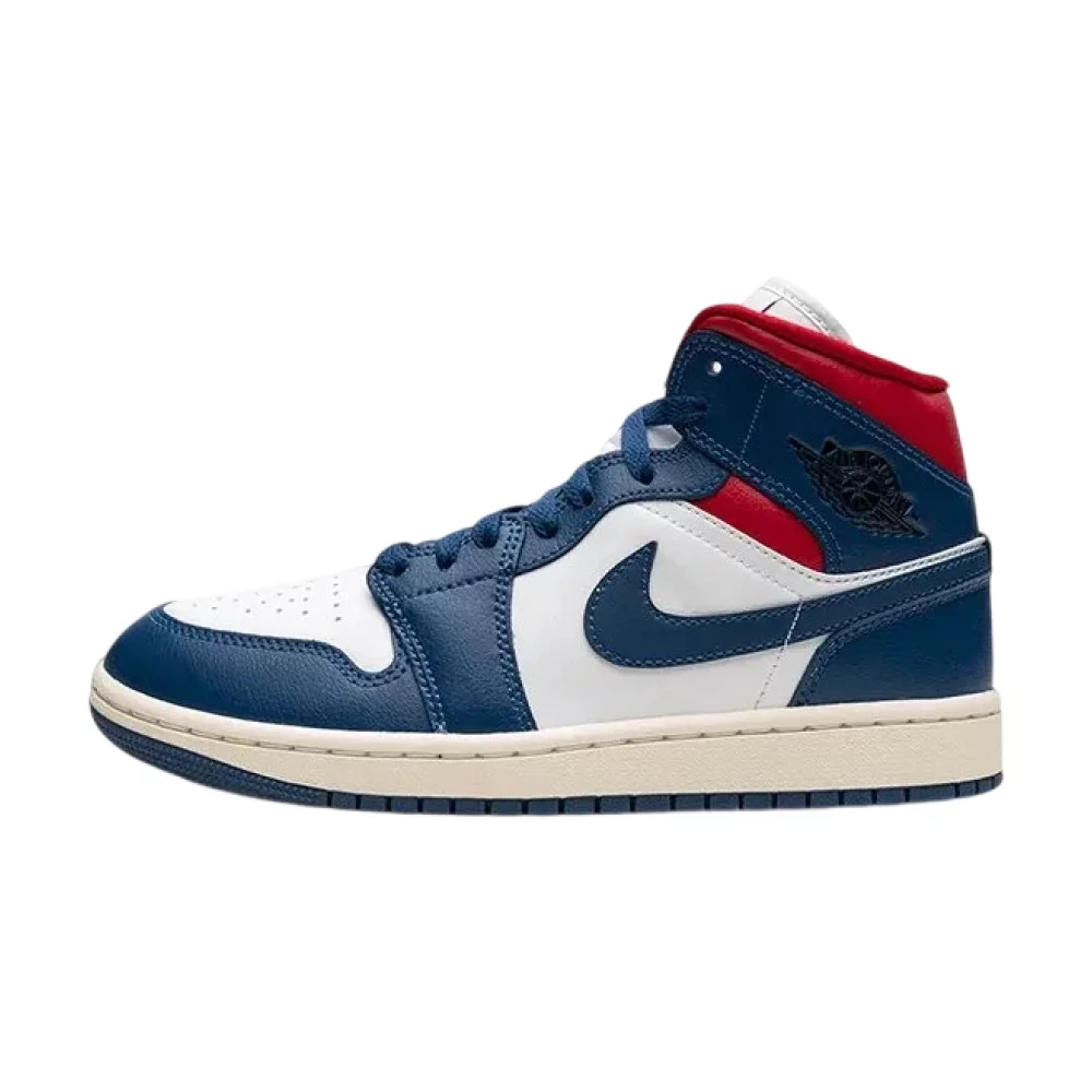 Bota Jordan 1 Mid French Blue Gym Red (Women's)