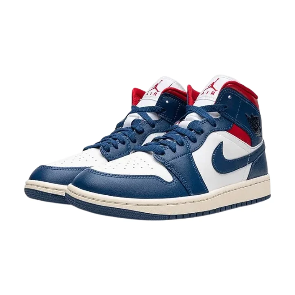 Bota Jordan 1 Mid French Blue Gym Red (Women's)