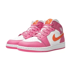 Bota Jordan 1 Mid Pinksicle Safety Orange (GS)