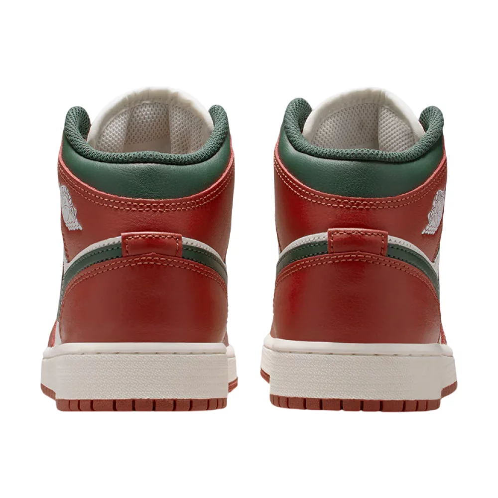 Bota Jordan 1 Mid Redstone Midnight Green (GS)