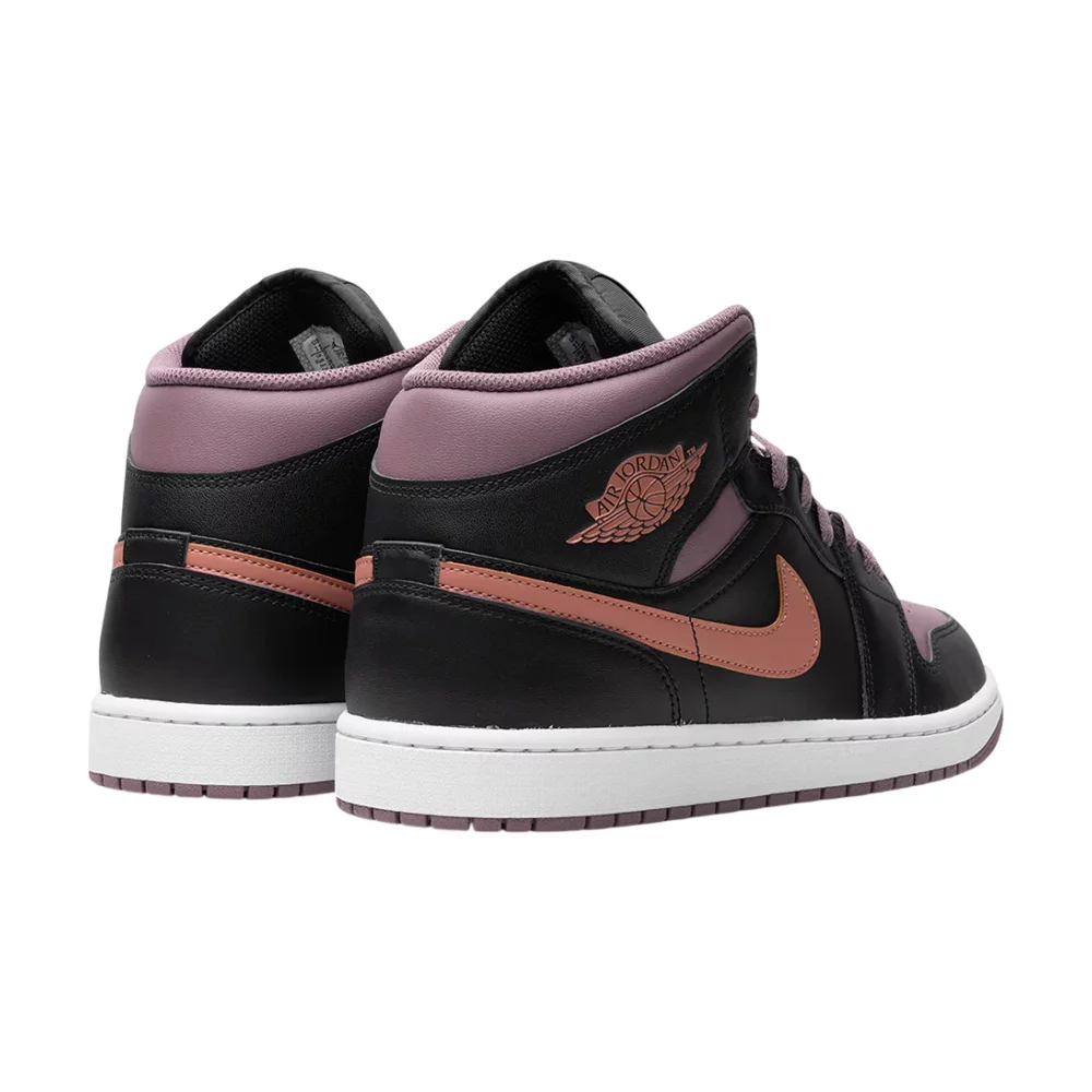 Bota Jordan 1 Mid SE Black Sky J Mauve White Sky J Orange (GS)