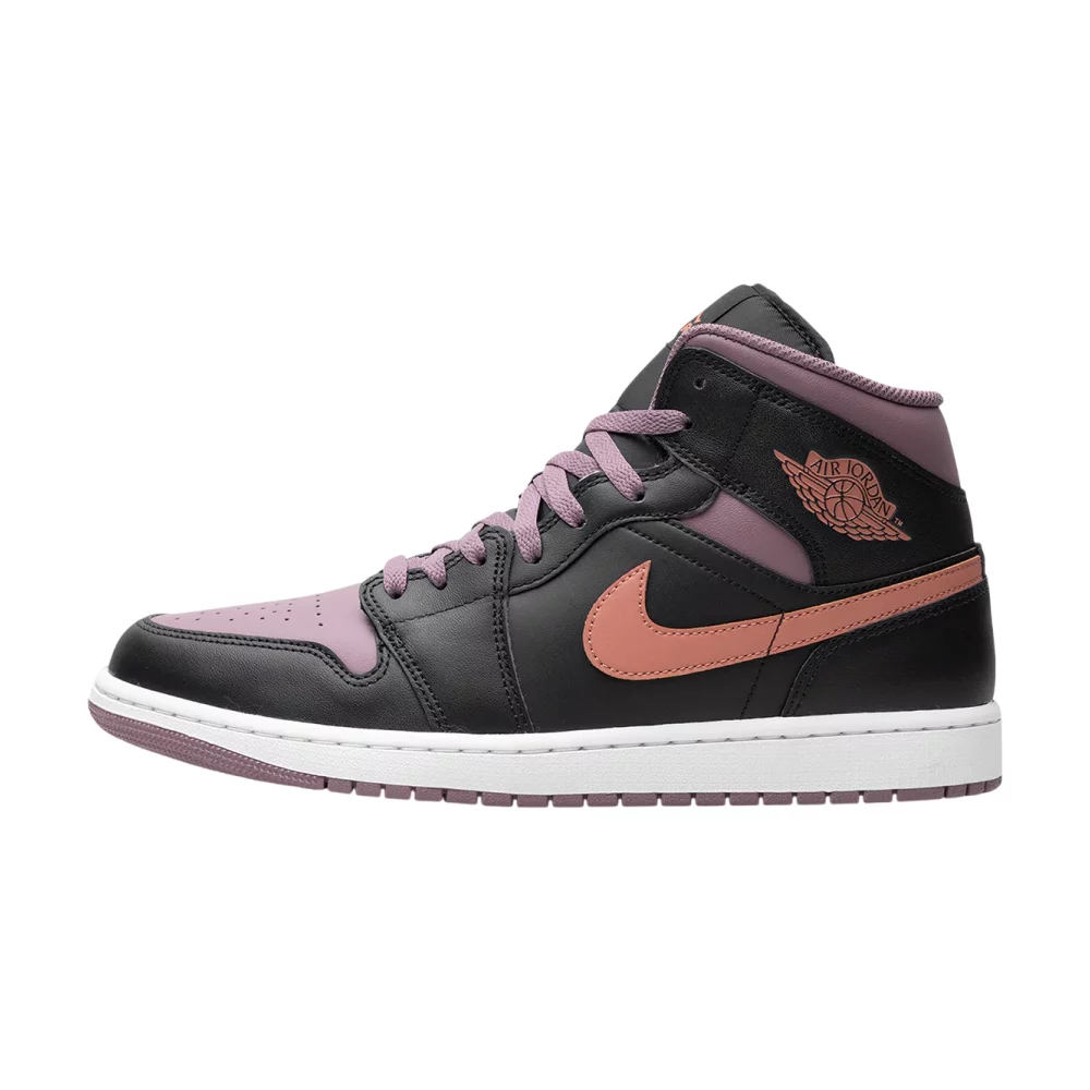 Bota Jordan 1 Mid SE Black Sky J Mauve White Sky J Orange (GS)