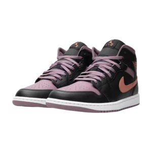 Bota Jordan 1 Mid SE Black Sky J Mauve White Sky J Orange (GS)