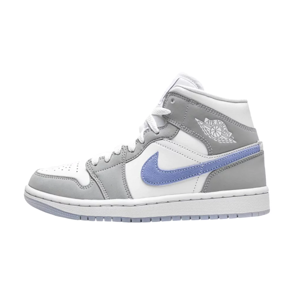 Bota Jordan 1 Mid Wolf Grey Aluminum (Women's)