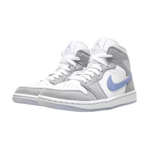 Bota Jordan 1 Mid Wolf Grey Aluminum (Women's)
