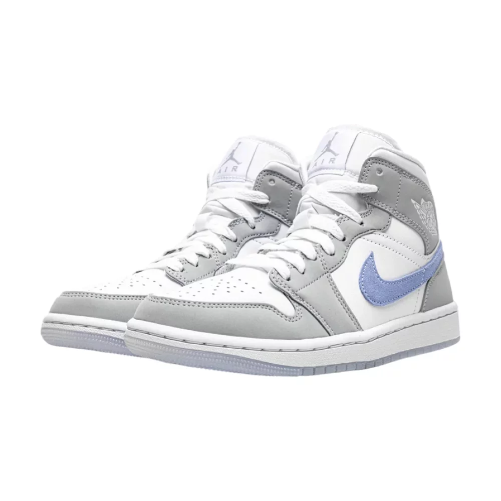 Bota Jordan 1 Mid Wolf Grey Aluminum (Women's)