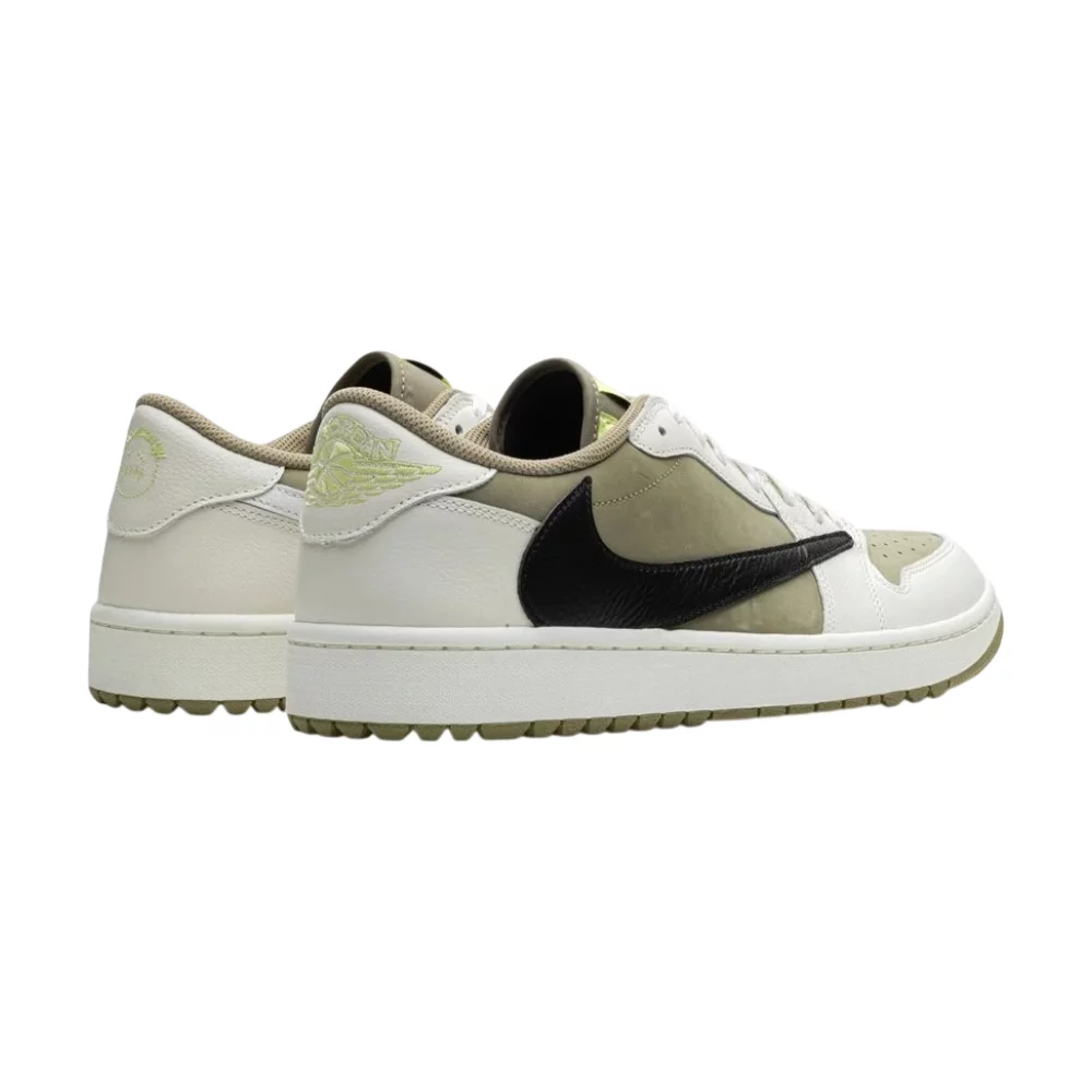 Bota Jordan 1 Retro Low Golf Travis Scott Neutral Olive