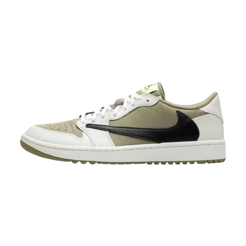 Bota Jordan 1 Retro Low Golf Travis Scott Neutral Olive