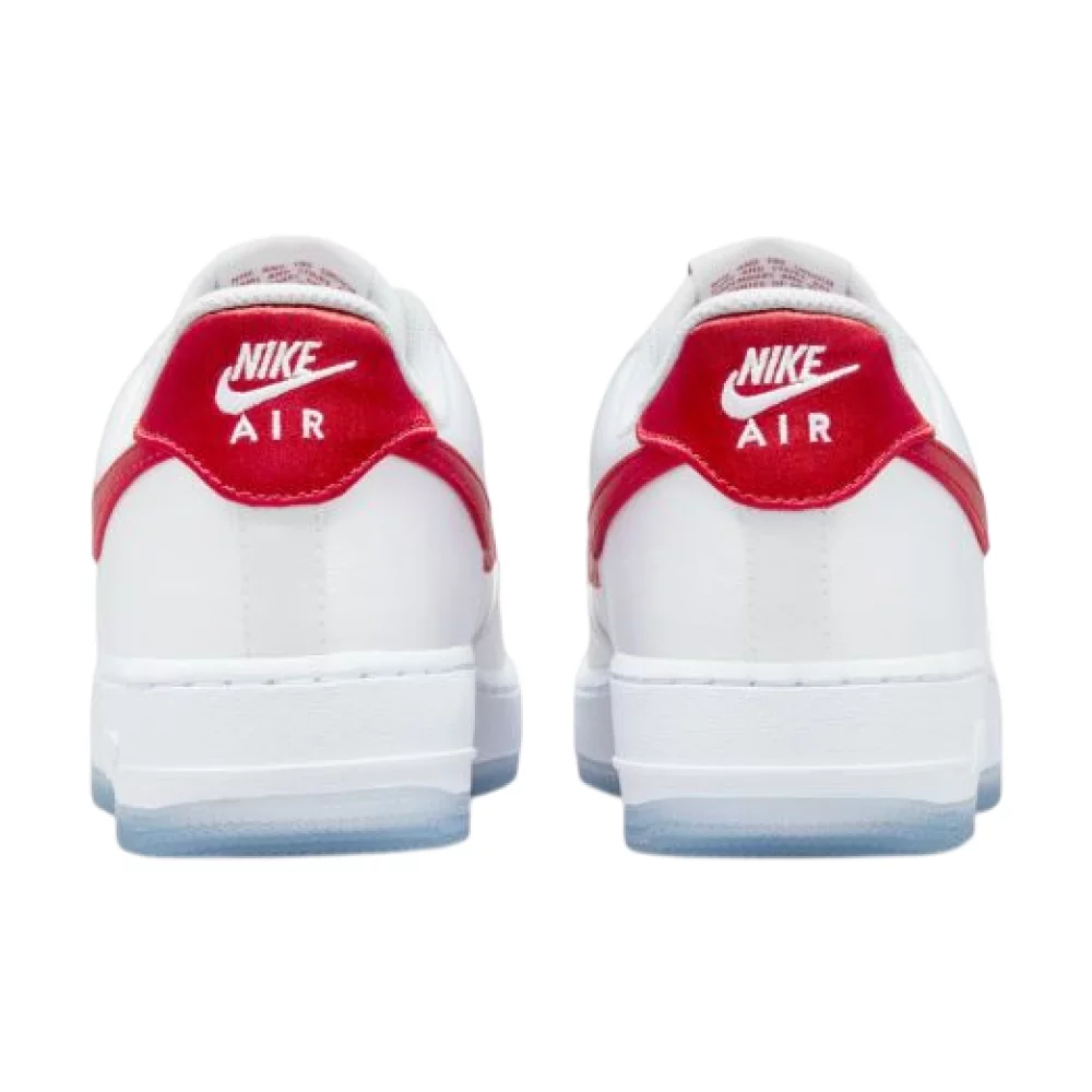 Bota Nike Air Force 1 Low '07 Satin White Varsity Red (Women's)