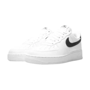 Bota Nike Air Force 1 Low '07 White Black Pebbled Leather