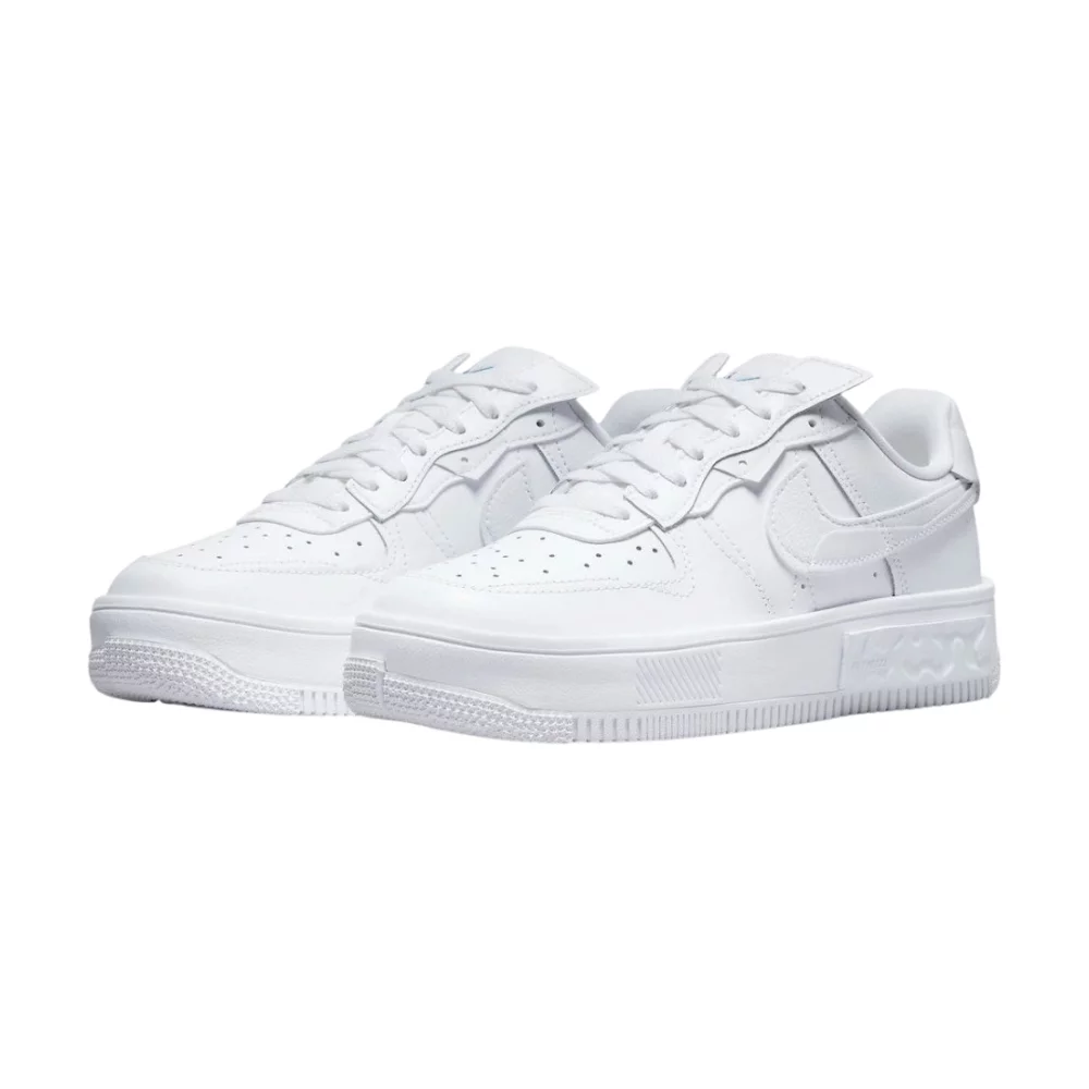 Bota Nike Air Force 1 Low Fontanka Triple White Multi Color Swoosh (Women's)