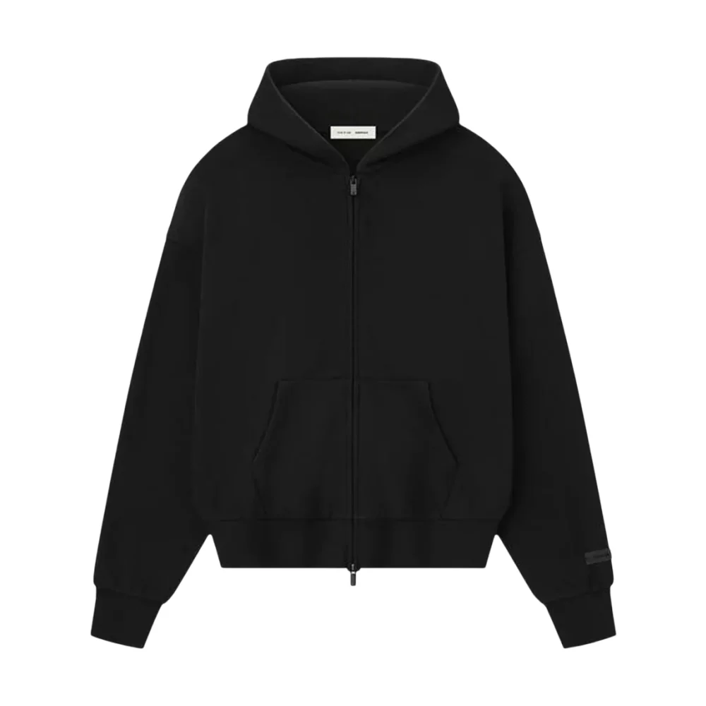 Bota Fear of God Essentials Classic Full Zip Hoodie Jet Black