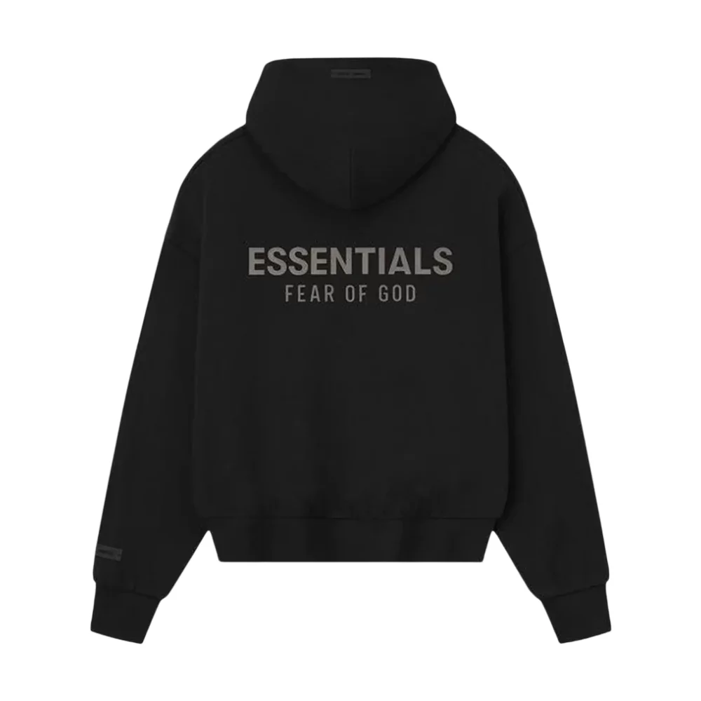 Bota Fear of God Essentials Classic Full Zip Hoodie Jet Black