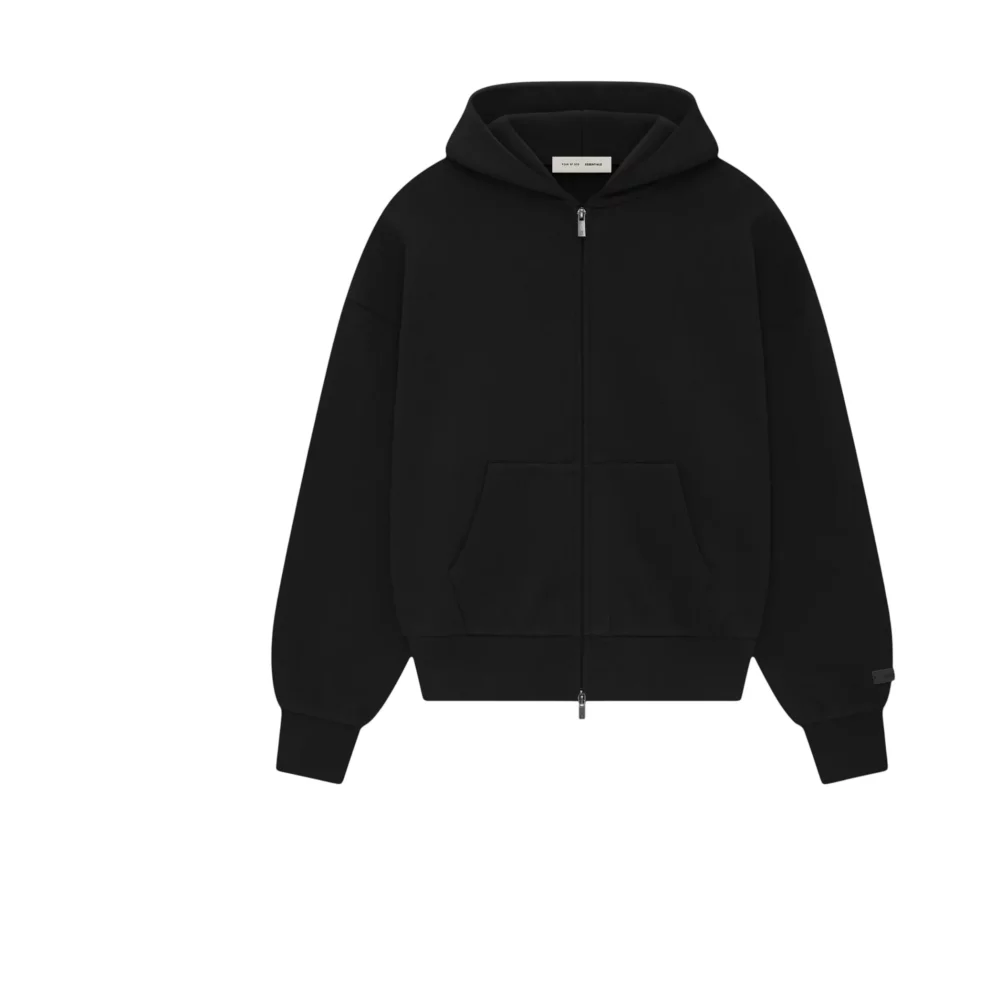 Bota Fear of God Essentials Classic Full Zip Hoodie Jet Black