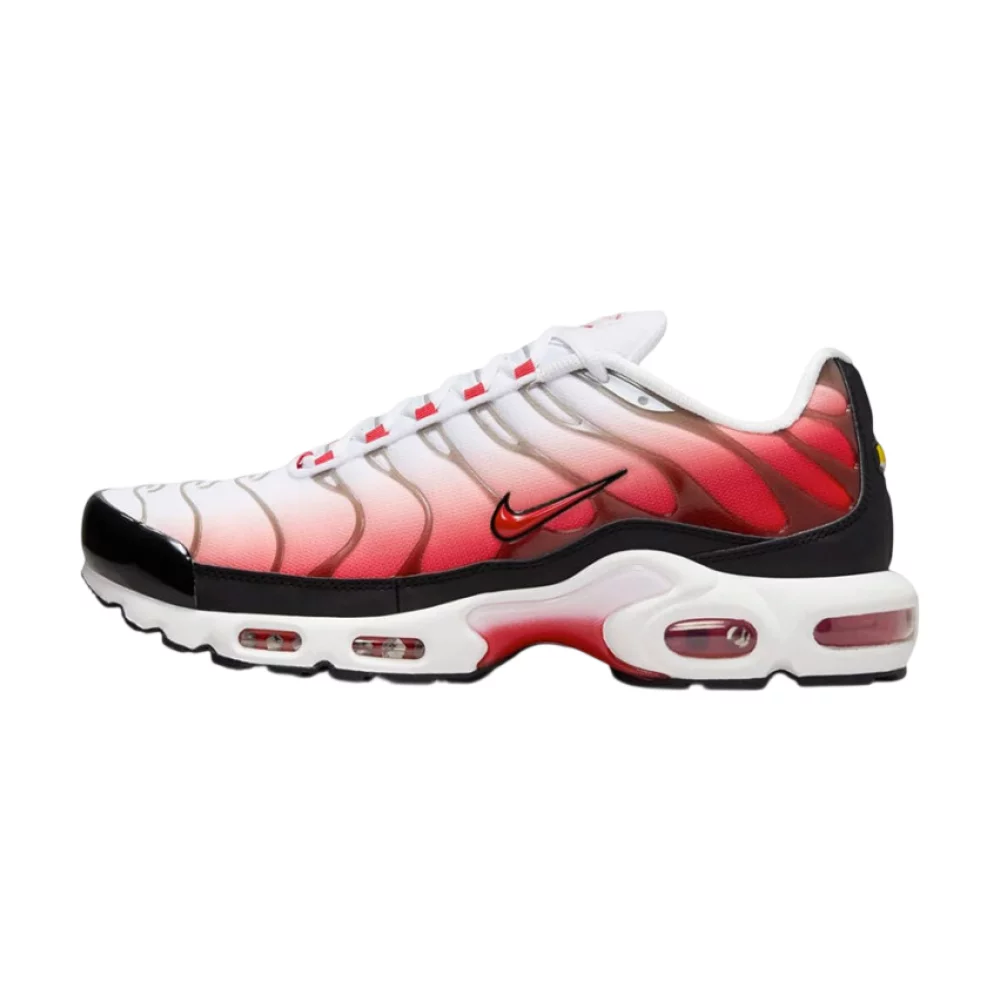 Bota Nike Air Max Plus White Black University Red