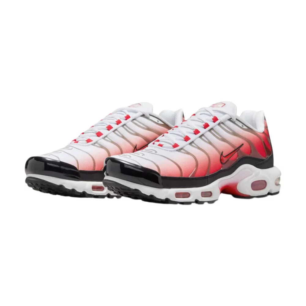 Bota Nike Air Max Plus White Black University Red