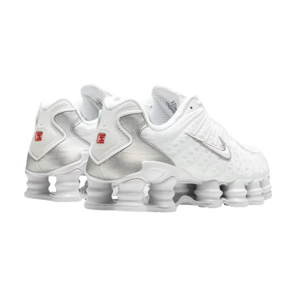 Bota Nike Shox TL White Metallic Silver Max Orange (Women's)