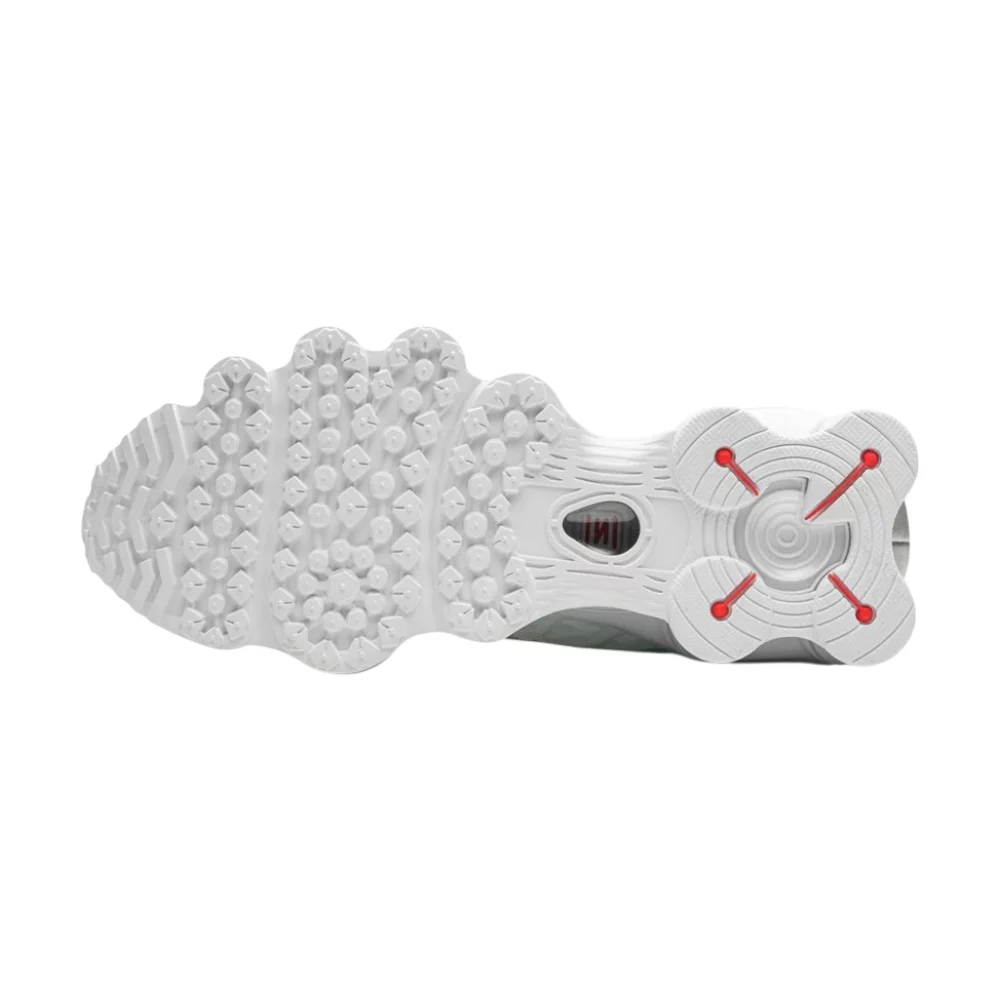Bota Nike Shox TL White Metallic Silver Max Orange (Women's)