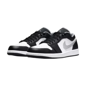 Bota Jordan 1 Low Black White Grey