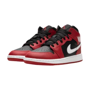 Bota Jordan 1 Mid Gym Red Black White (GS)