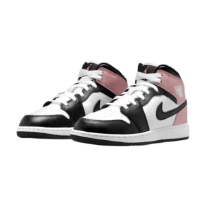 Bota Jordan 1 Mid White Rust Pink Black