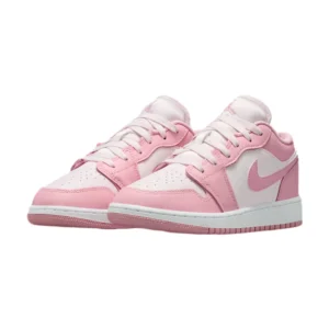 Bota Jordan 1 Low Medium Soft Pink White (GS)