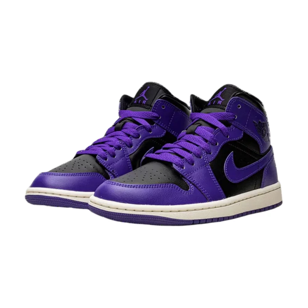 Bota Jordan 1 Mid Purple Black (Women's)