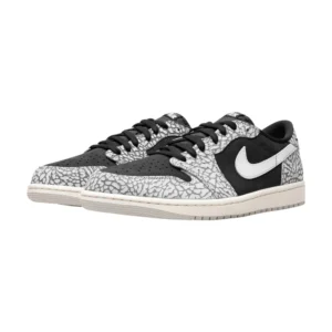 Bota Jordan 1 Retro Low OG Black Cement (Women's)