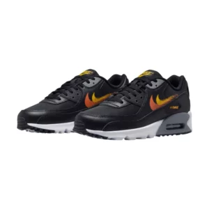 Bota Nike Air Max 90 Spray Paint Swoosh Black University Gold
