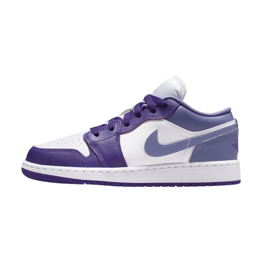 Bota Jordan 1 Low Court Purple White Dusty Amethyst (GS)