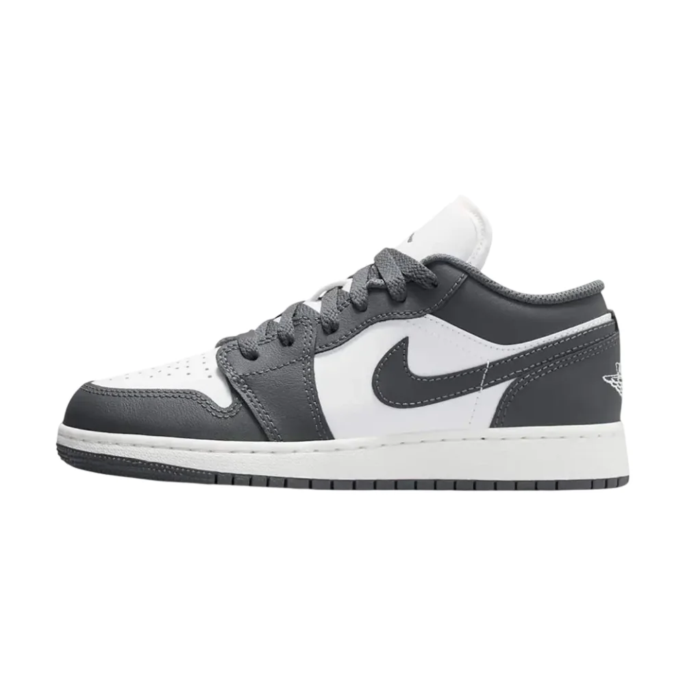 Bota Jordan 1 Low Grey White (GS)